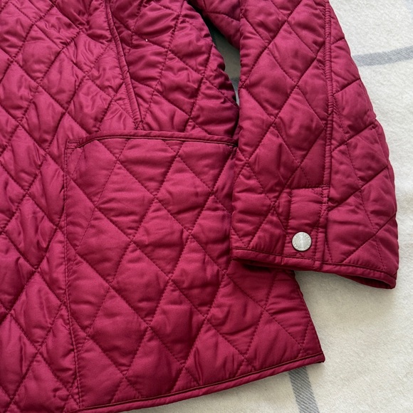 LL Bean Cranberry Quilted Jacket/Coat Extra Large Petite - Picture 4 of 14